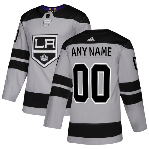 Men's Los Angeles Kings Grey Custom Name Number Size NHL Stitched Jersey